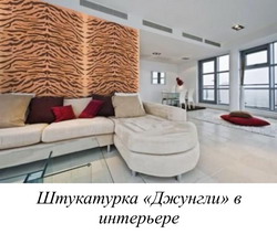 Штукатурка Джунгли в интерьере